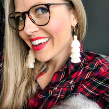 Load image into Gallery viewer, Cha Cha Tassel Earrings- Cream