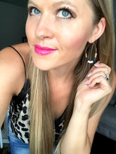 Load image into Gallery viewer, HOPE Gold Filled Hoops in Dark Green - 2&quot; and 3&quot;