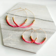 Load image into Gallery viewer, HOPE 3&quot; Gold Filled Hoops in Sunrise