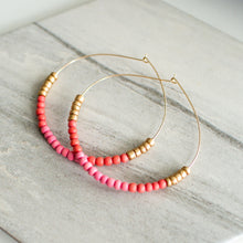 Load image into Gallery viewer, HOPE 3&quot; Gold Filled Hoops in Sunrise