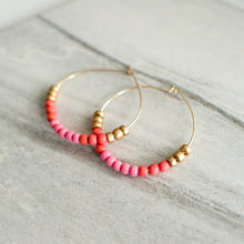 Load image into Gallery viewer, HOPE 2&quot; Gold Filled Hoops in Sunrise