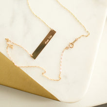 Load image into Gallery viewer, Life Words Bar Necklace- Gold Filled Personalized