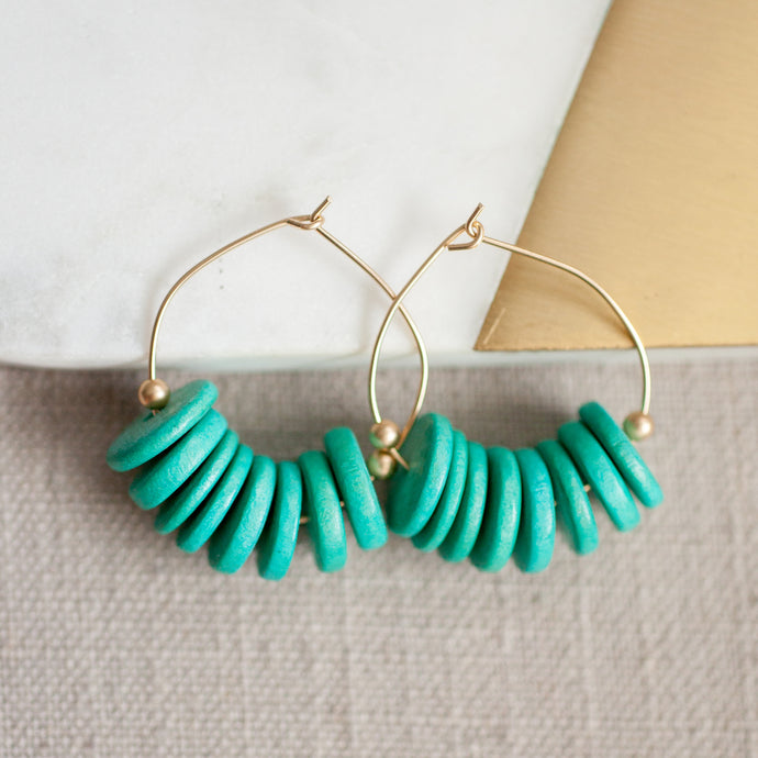 Bohemia Turquoise Hoops