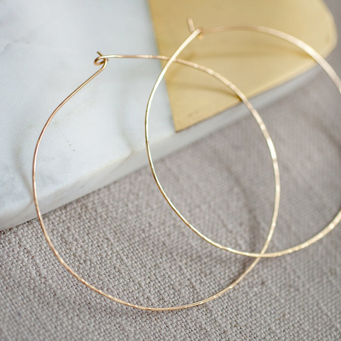Everyday Hammered Hoops- LARGE 3