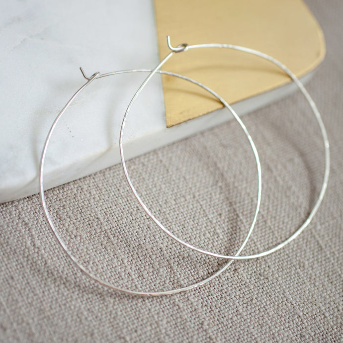 Everyday Hammered Hoops- LARGE 3