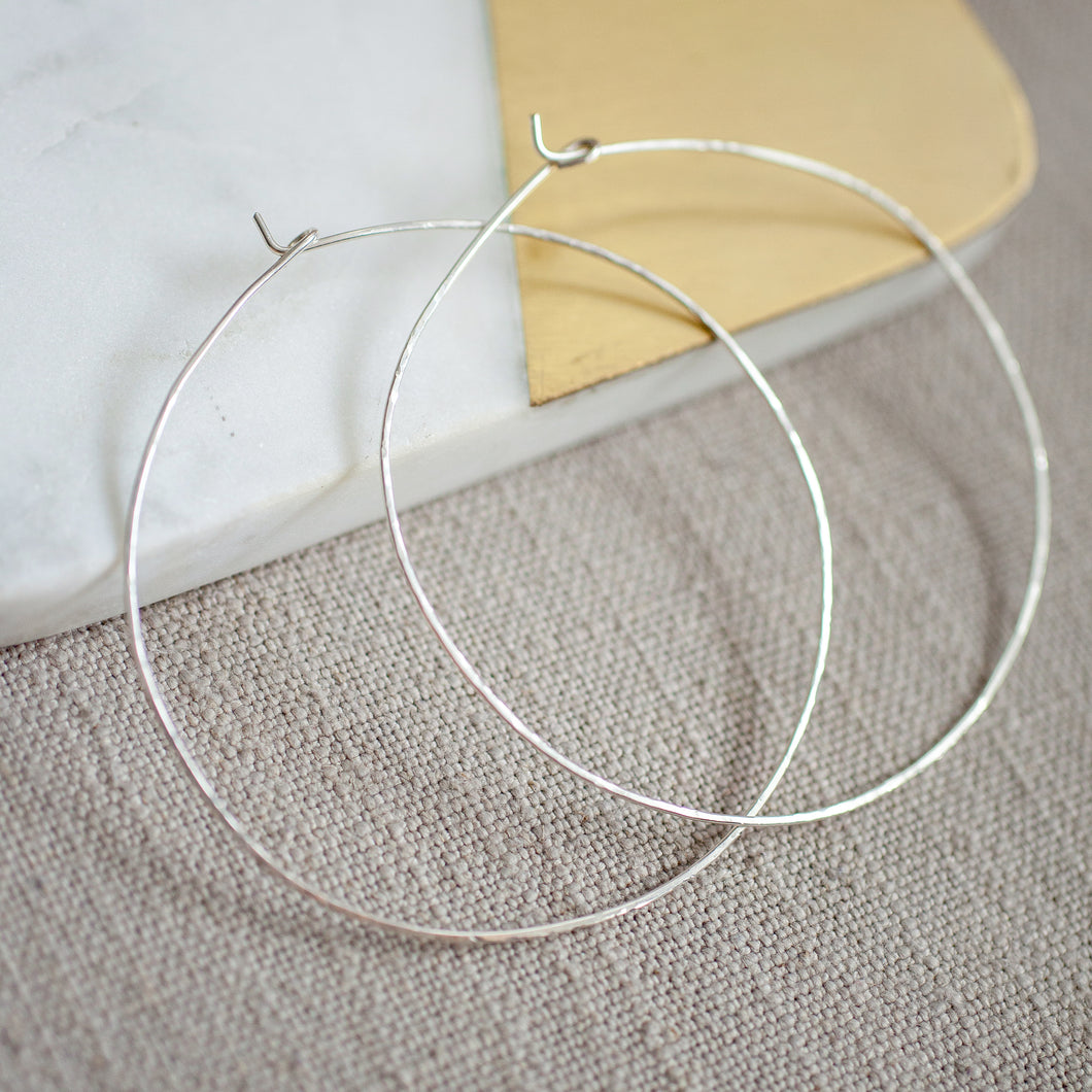 Everyday Hammered Hoops- LARGE 3