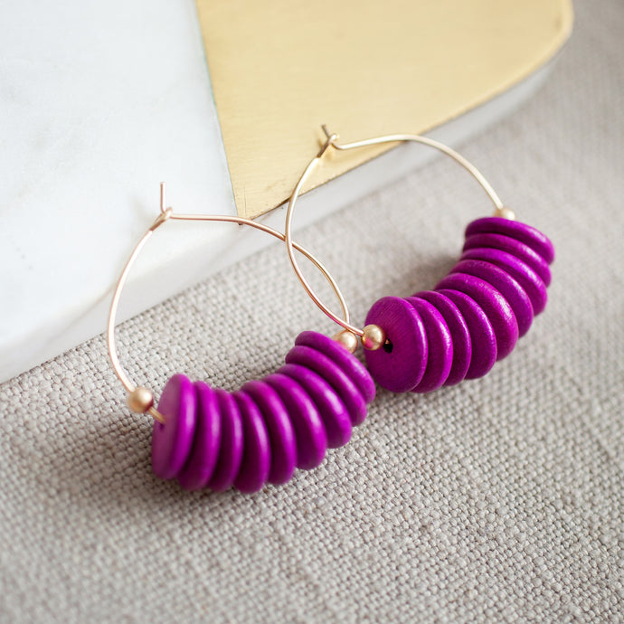 Bohemia Fuschia Hoops