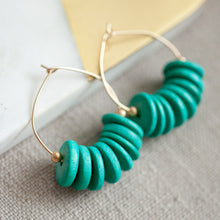 Load image into Gallery viewer, Bohemia Turquoise Hoops