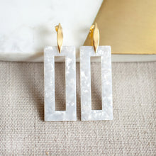 Load image into Gallery viewer, Pearl Geo earrings