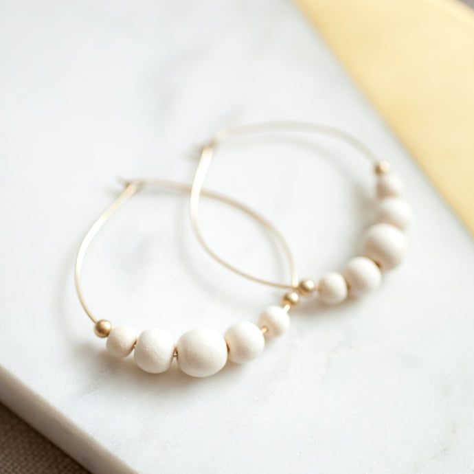 Neutral Bead Hoops