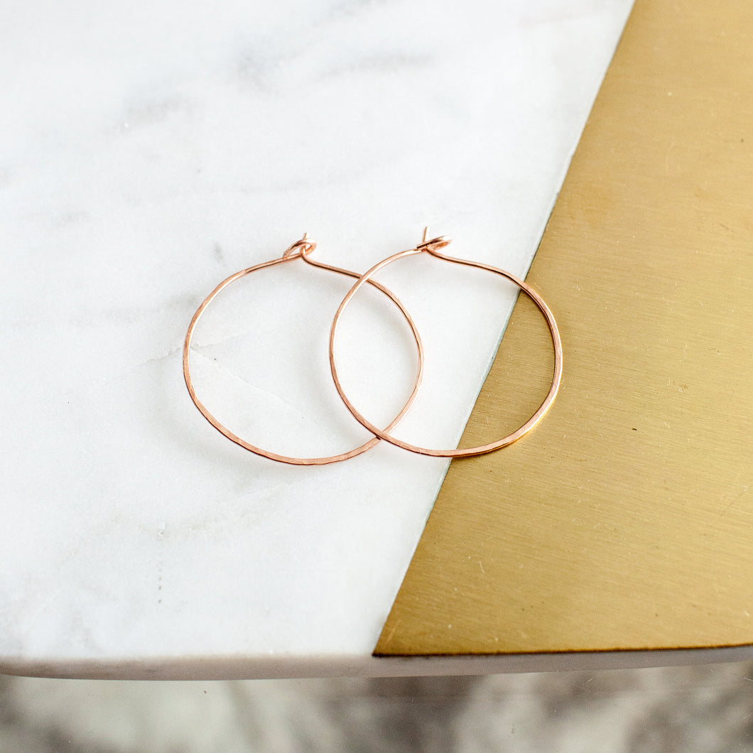 Everyday hammered hoops- SMALL 1.5