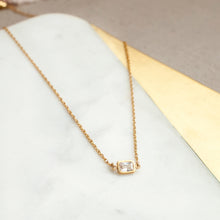 Load image into Gallery viewer, Emerald Cut necklace- yellow gold filled