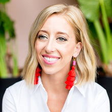 Load image into Gallery viewer, Cha Cha Tassel Earrings- Red