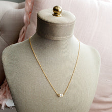 Load image into Gallery viewer, Emerald Cut necklace- yellow gold filled