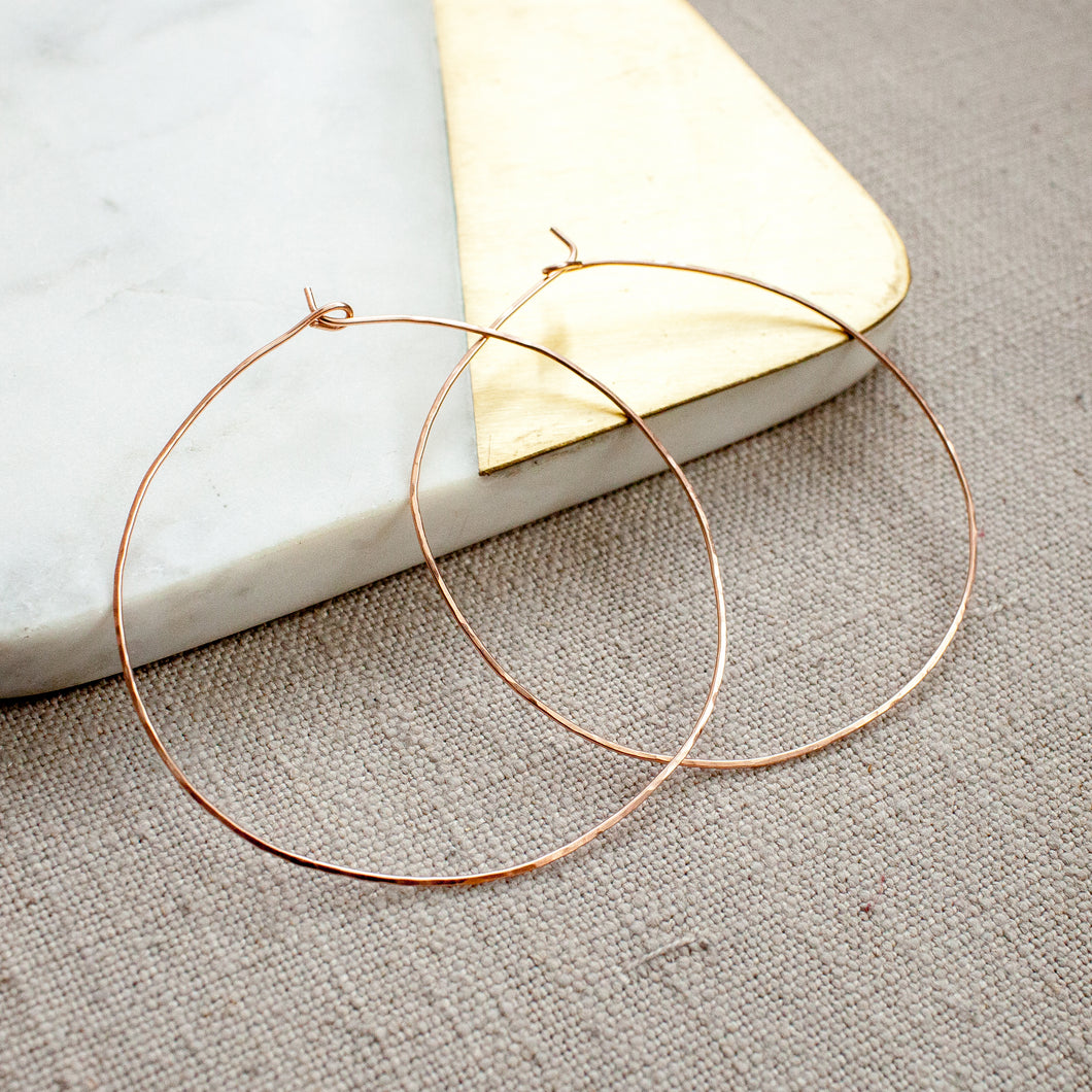 Everyday Hammered Hoops- LARGE 3