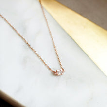 Load image into Gallery viewer, Emerald Cut necklace- rose gold filled
