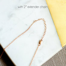Load image into Gallery viewer, Vertical Bar Pendant Necklace- rose gold filled