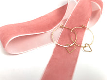 Load image into Gallery viewer, Happy Heart Everyday hammered hoops- SMALL 1.5&quot; GOLD