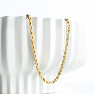 Rope Twist Chain Gold Plated