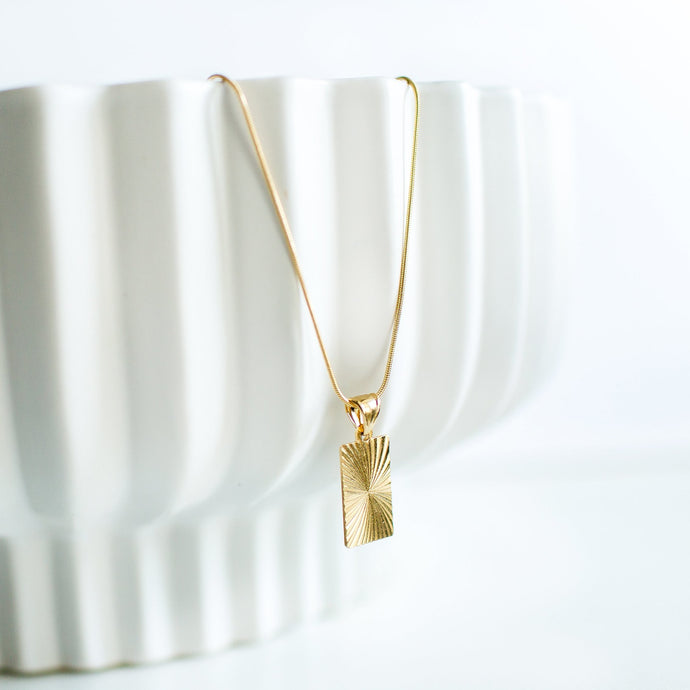 Snake Chain Gold Plated with Starburst Pendant
